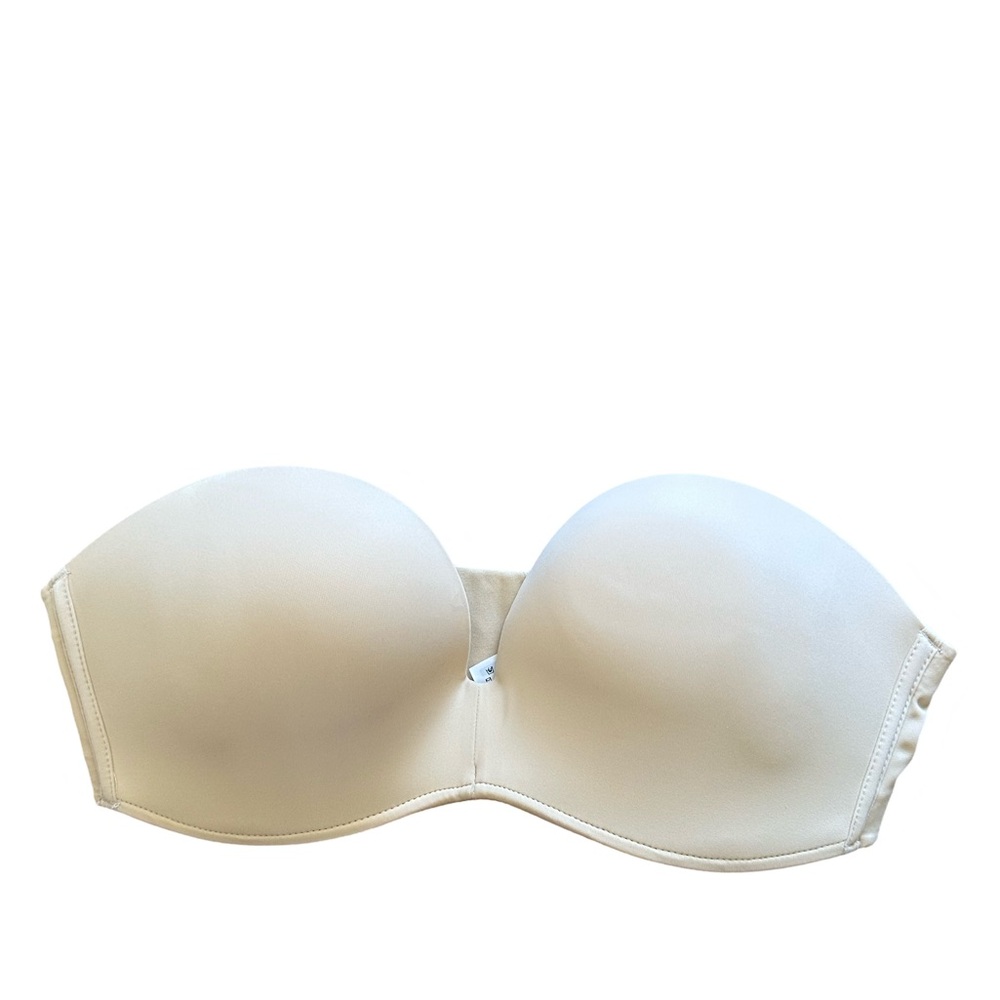 Exclusive of Trims Beige wireless strapless 36c bra